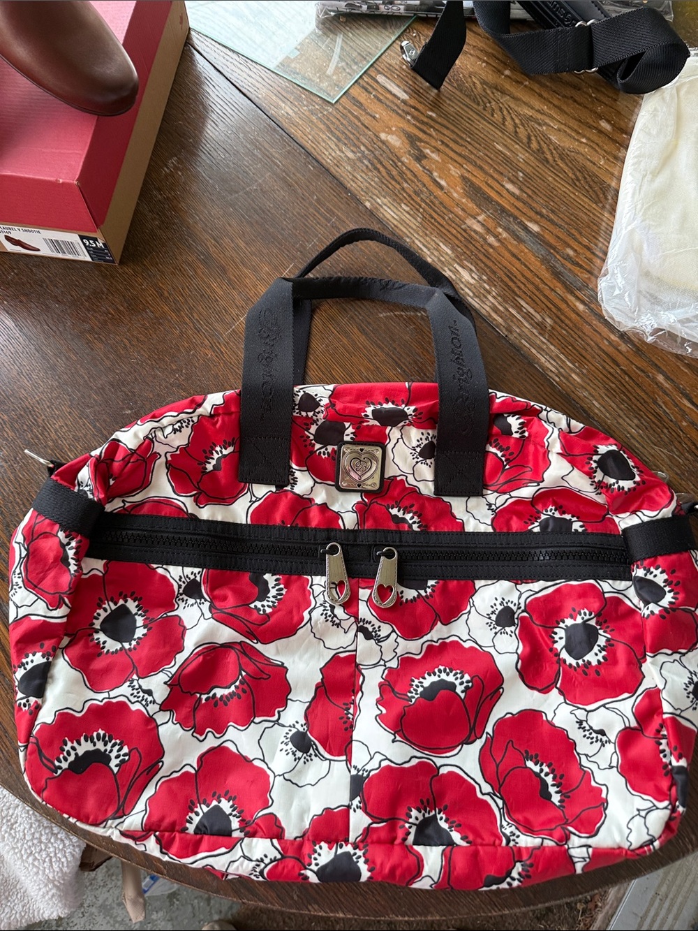 Brighton Poppyville Jettsetter Duffel 15 x 17 x 5” lots of space collectible